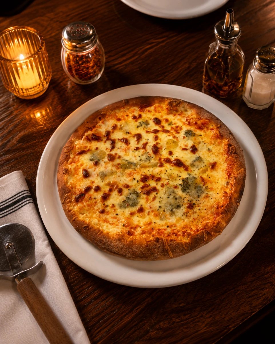Pizza fraîche garnie
